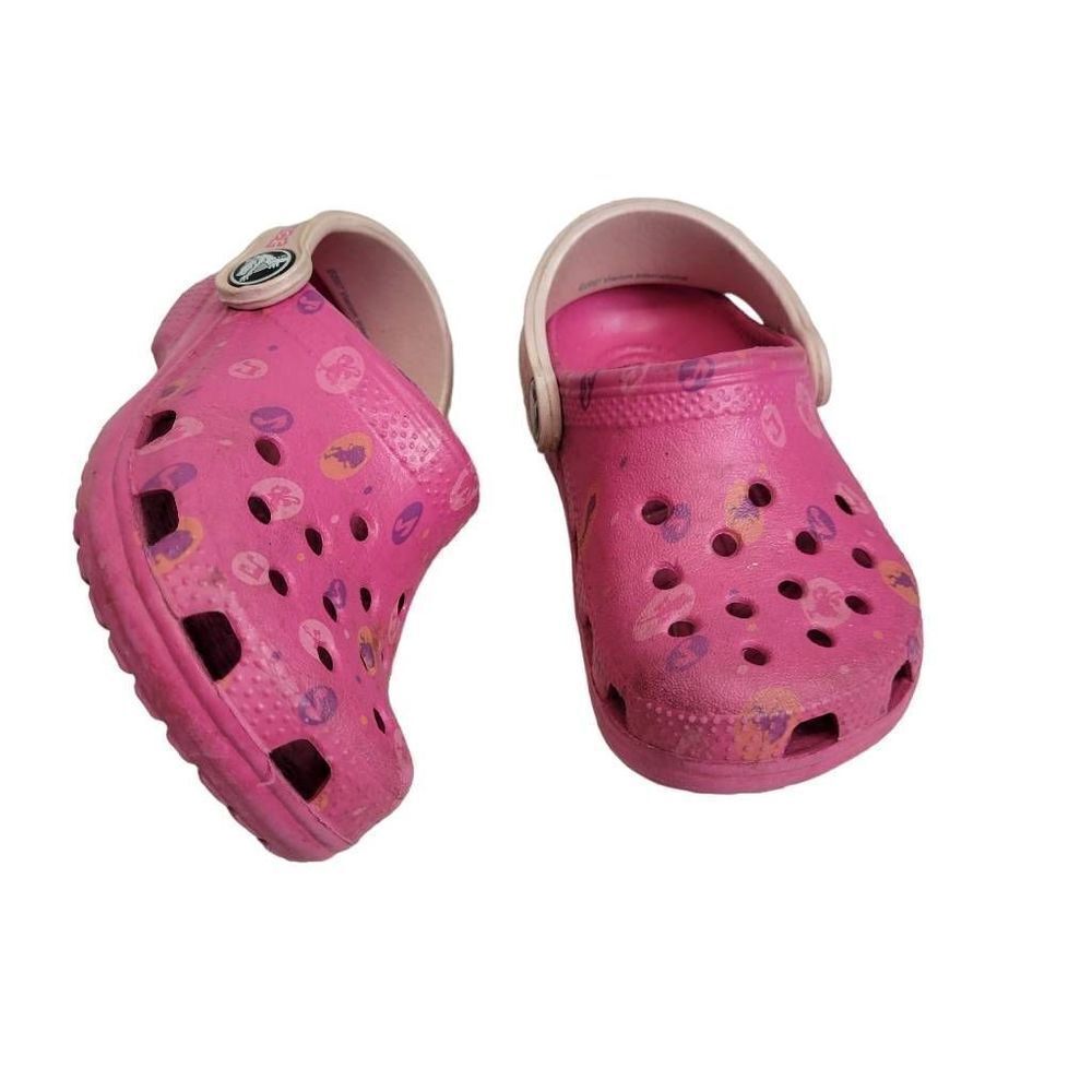 CROCS Pink Clog Sandals Girls Size 8 9 Baila Dance Dora Explorer